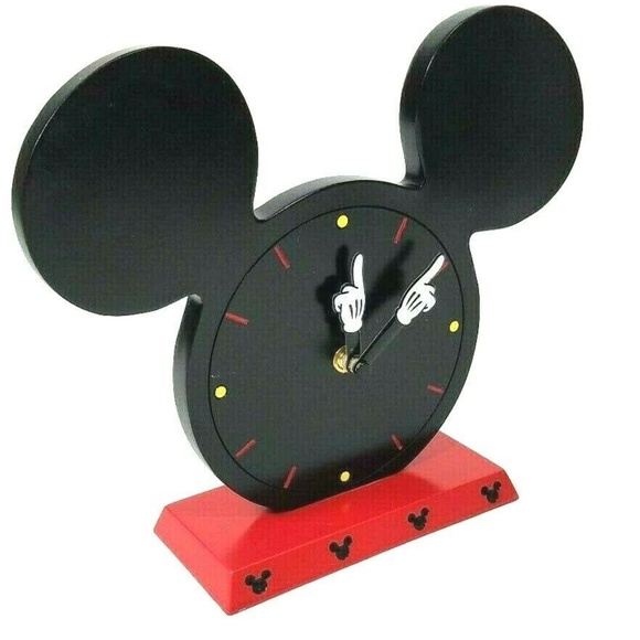 Disney Other Parks Mickey Mouse Icon Desk Clock With Mic Poshmark